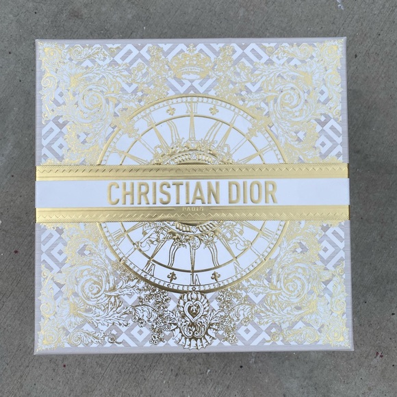 Dior Other - —SOLD—Dior Gold and White Decorative Storage Box